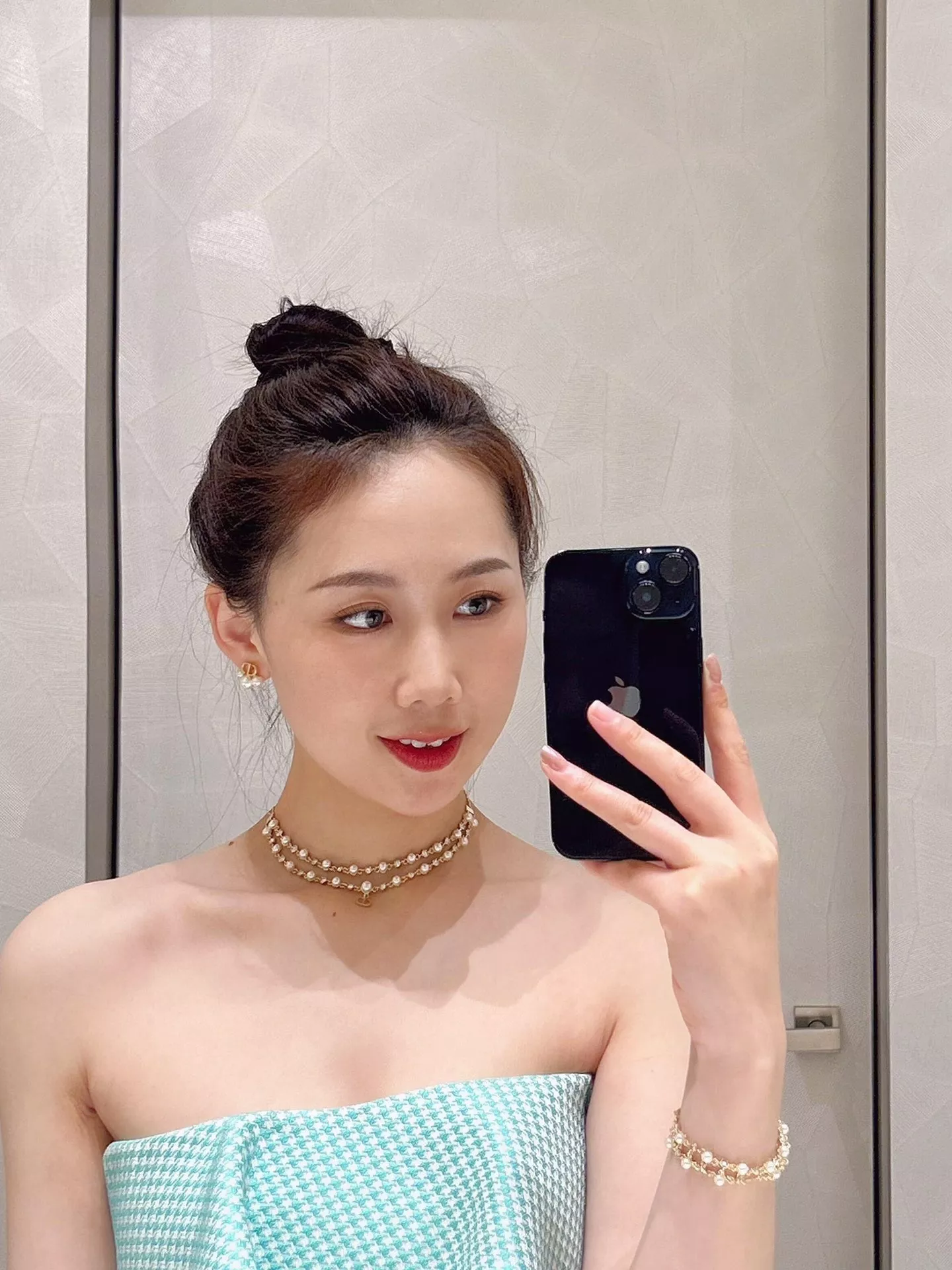 디올 CD 레터 장식 진주 귀걸이 상세 이미지 10