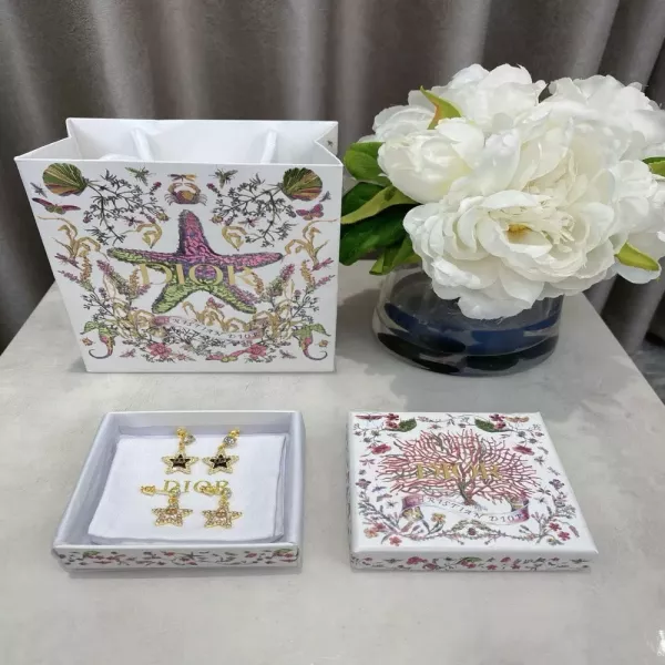 디올 CD 오각별 귀걸이