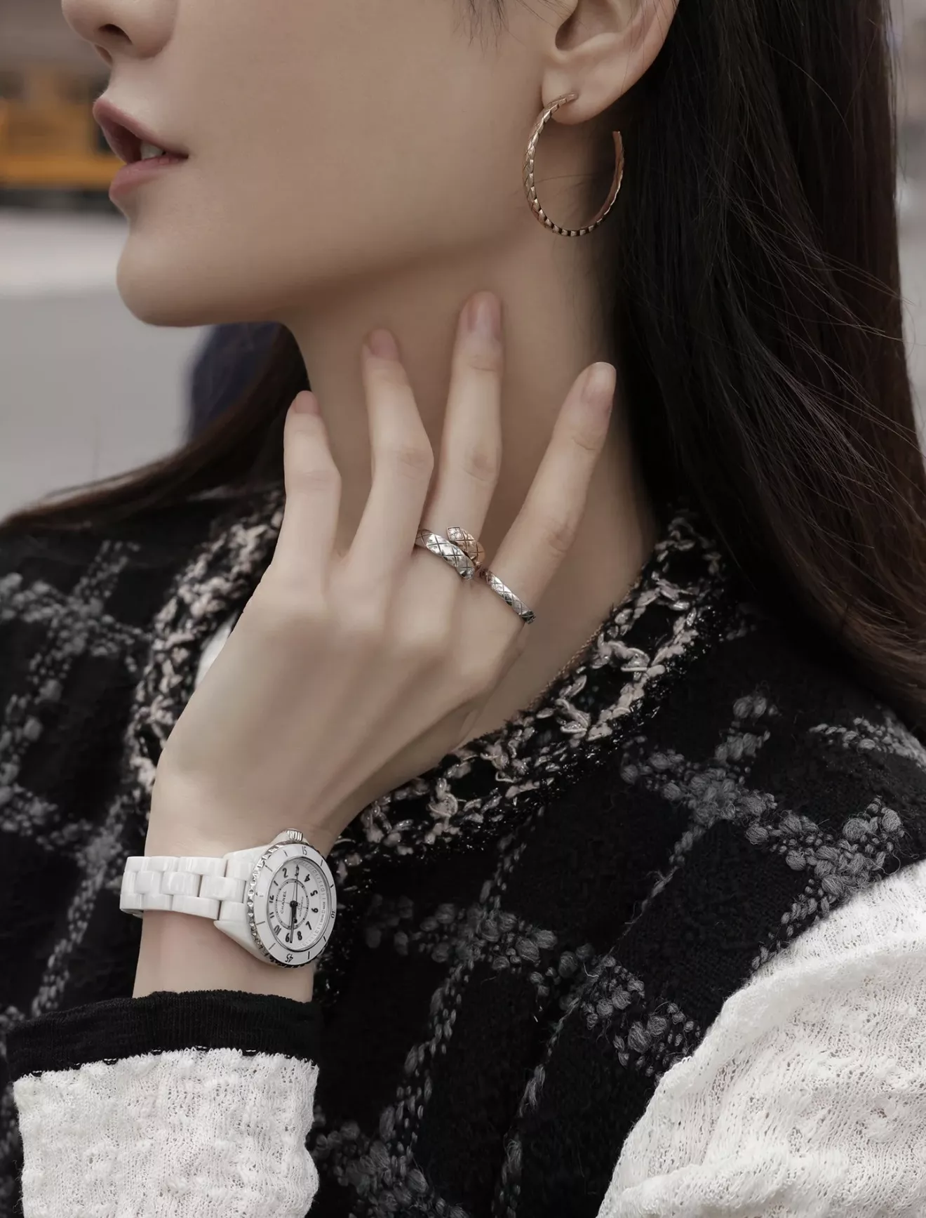 샤넬 코코 크러시 퀼팅 후프 귀걸이 상세 이미지 11