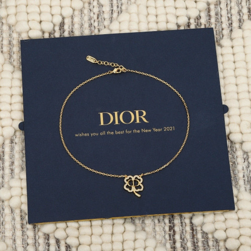 디올 CD 포인트 플라워 모티브 목걸이