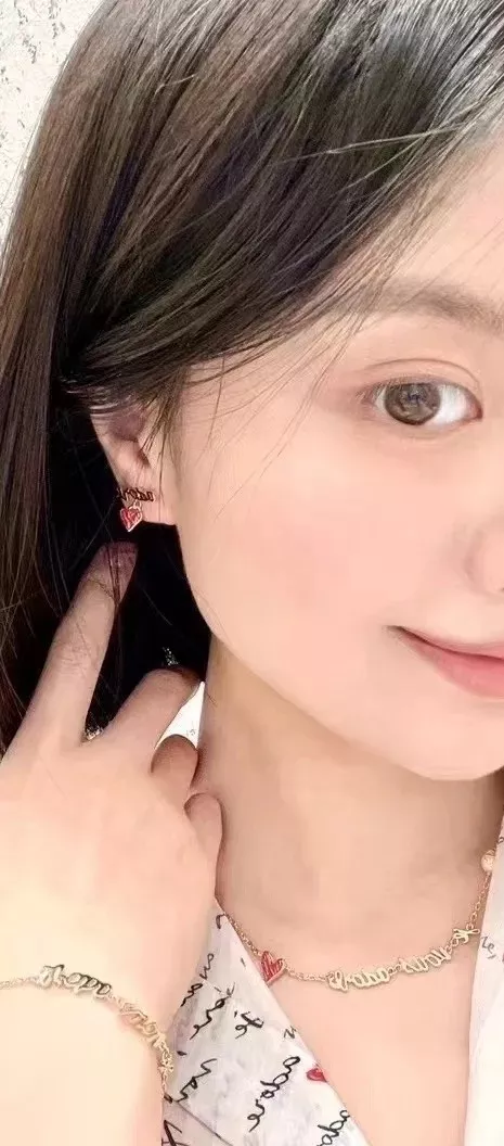 디올 레드 하트 레터링 펜던트 목걸이 상세 이미지 22