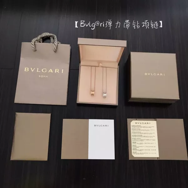불가리 비제로원 탄력 밴드 다이아 장식 목걸이