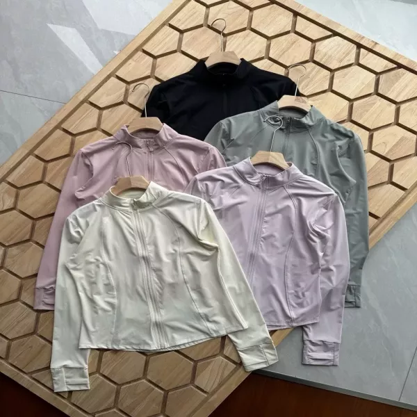 룰루레몬 여성 스탠드 칼라 슬림핏 스포츠 집업 재킷