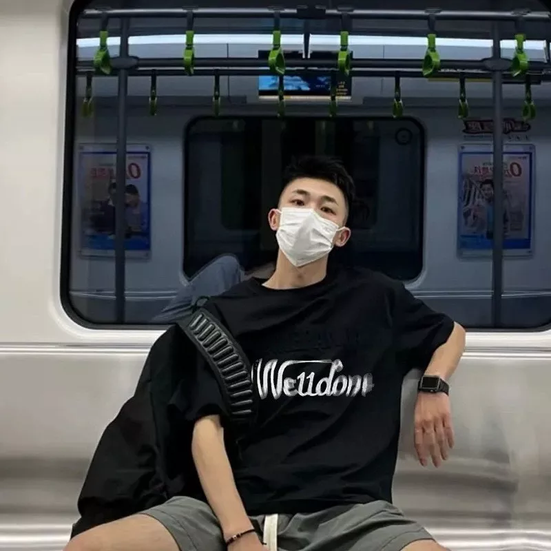 웰던 블러 레터링 루즈핏 라운드넥 반소매 티셔츠 상세 이미지 20