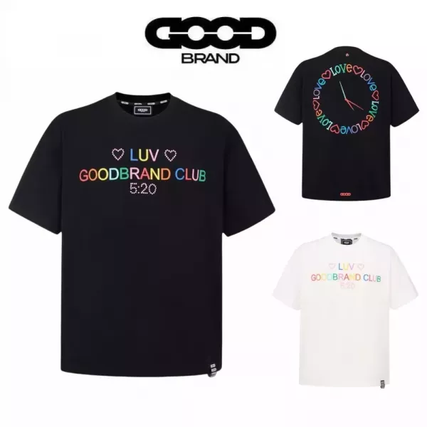 굿브랜드 520 한정 발포 프린트 반소매 티셔츠