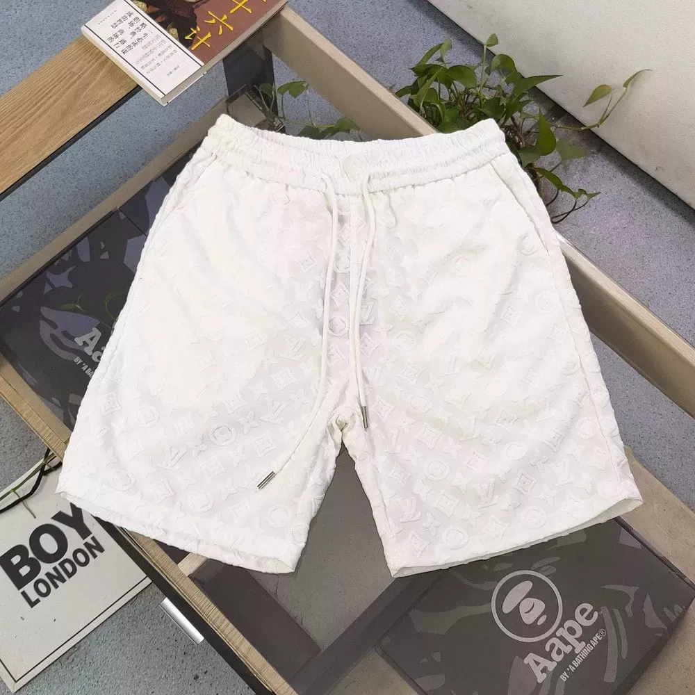 루이비통 로고 자카드 코튼 하프 팬츠