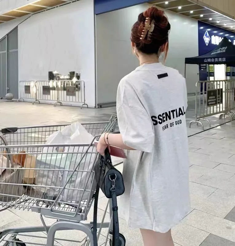 피어오브갓 에센셜스 실리콘 프린트 반소매 티셔츠 상세 이미지 9