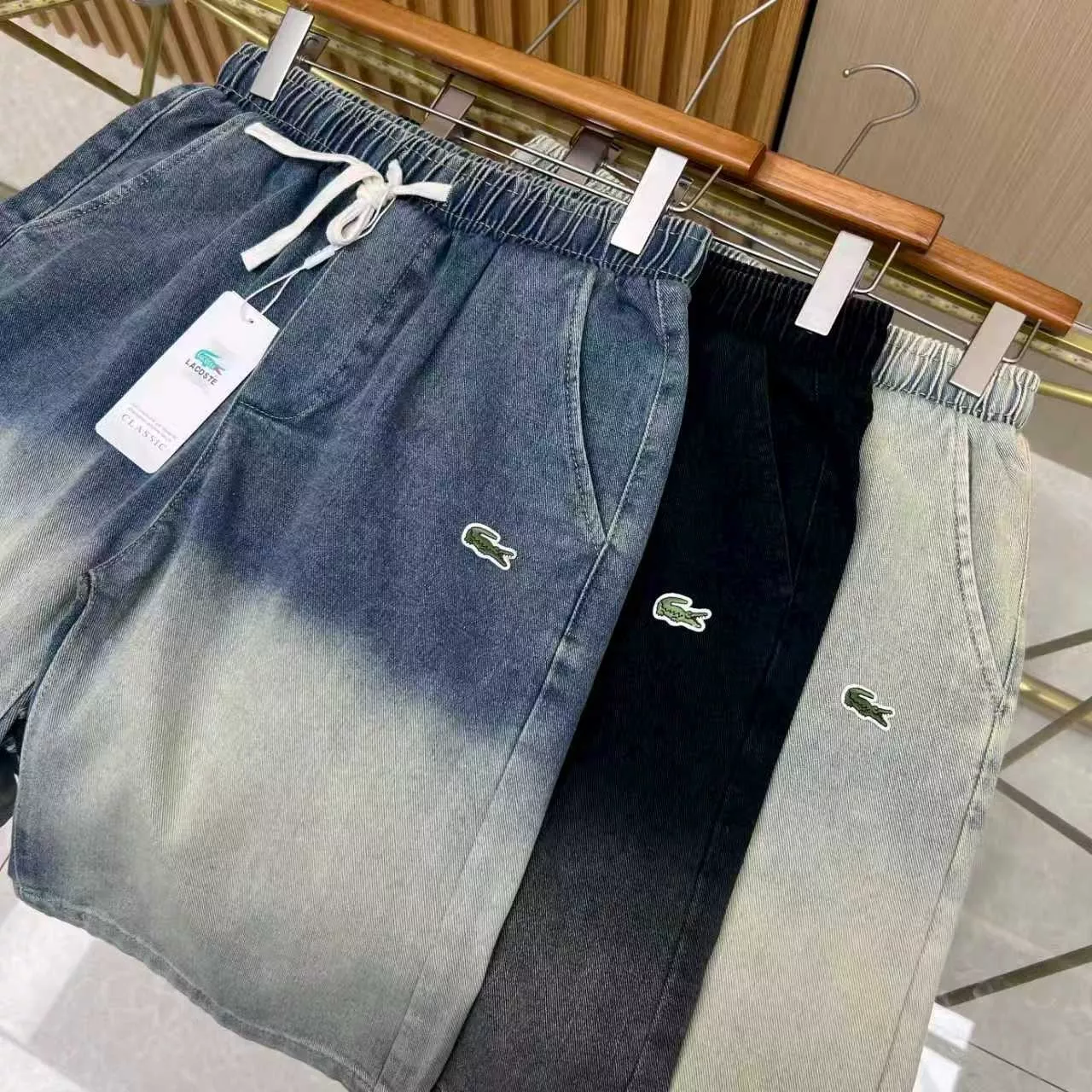 라코스테 남성 데님 5부 반바지 상세 이미지 11