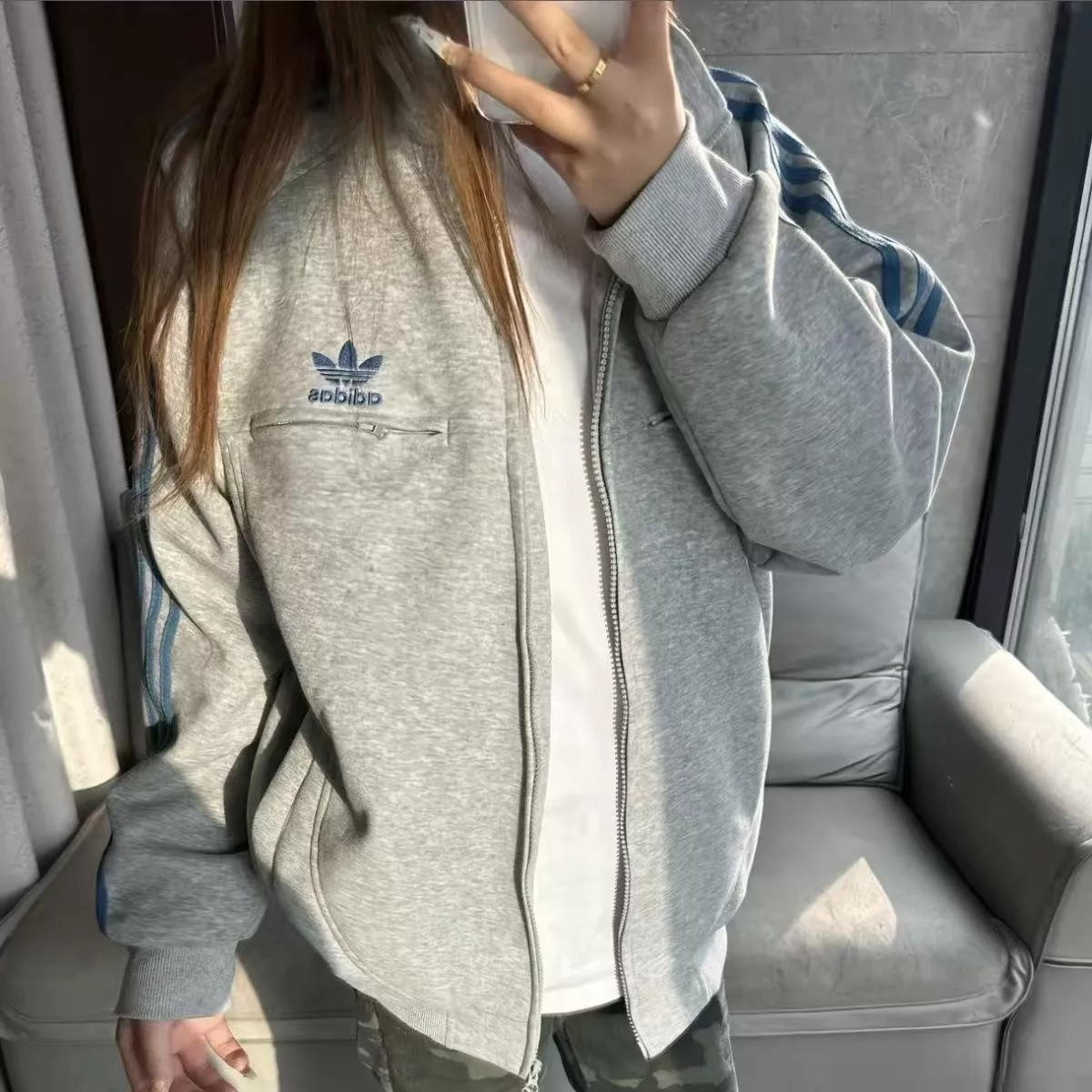 아디다스 삼선 집업 재킷 상세 이미지 7