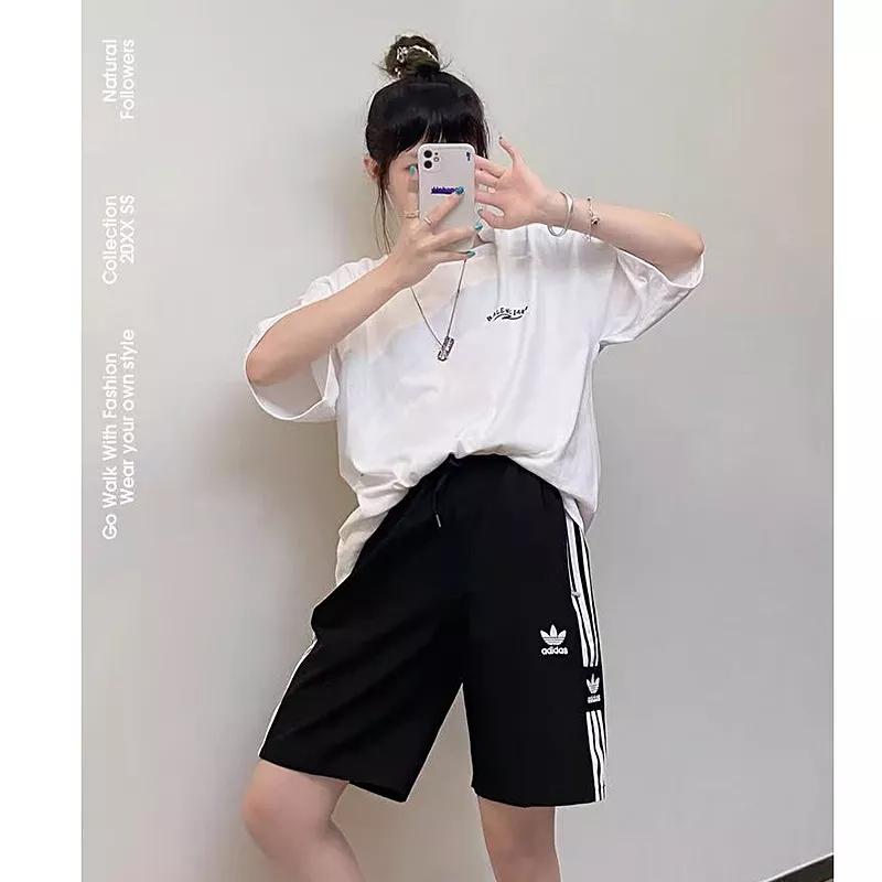 아디다스 삼선 로고 자수 하프 팬츠 상세 이미지 8