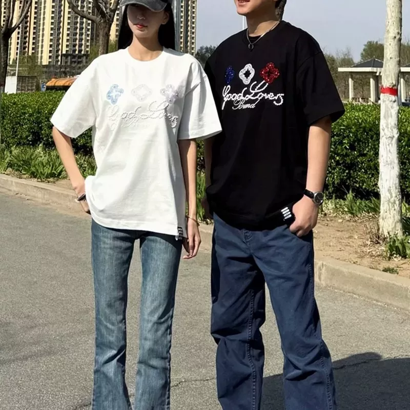 굿브랜드 플라워 레터링 자수 반소매 티셔츠 상세 이미지 26