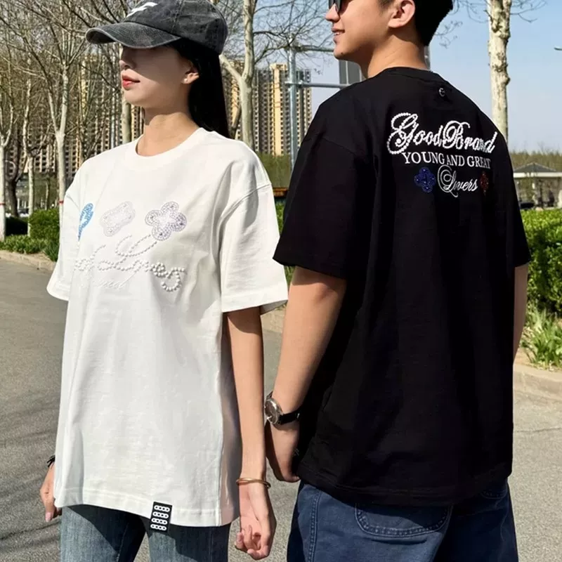 굿브랜드 플라워 레터링 자수 반소매 티셔츠 상세 이미지 27