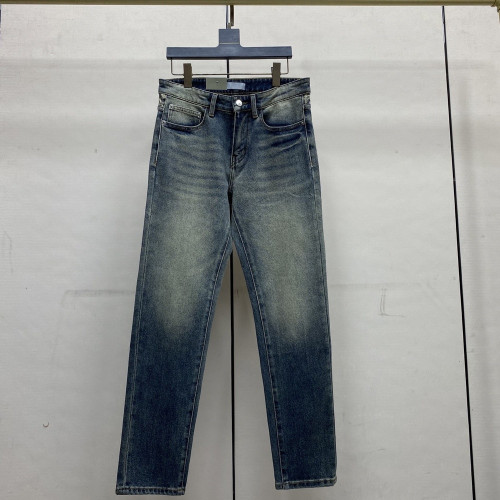 디올 복고 워싱 스트레이트 데님 팬츠