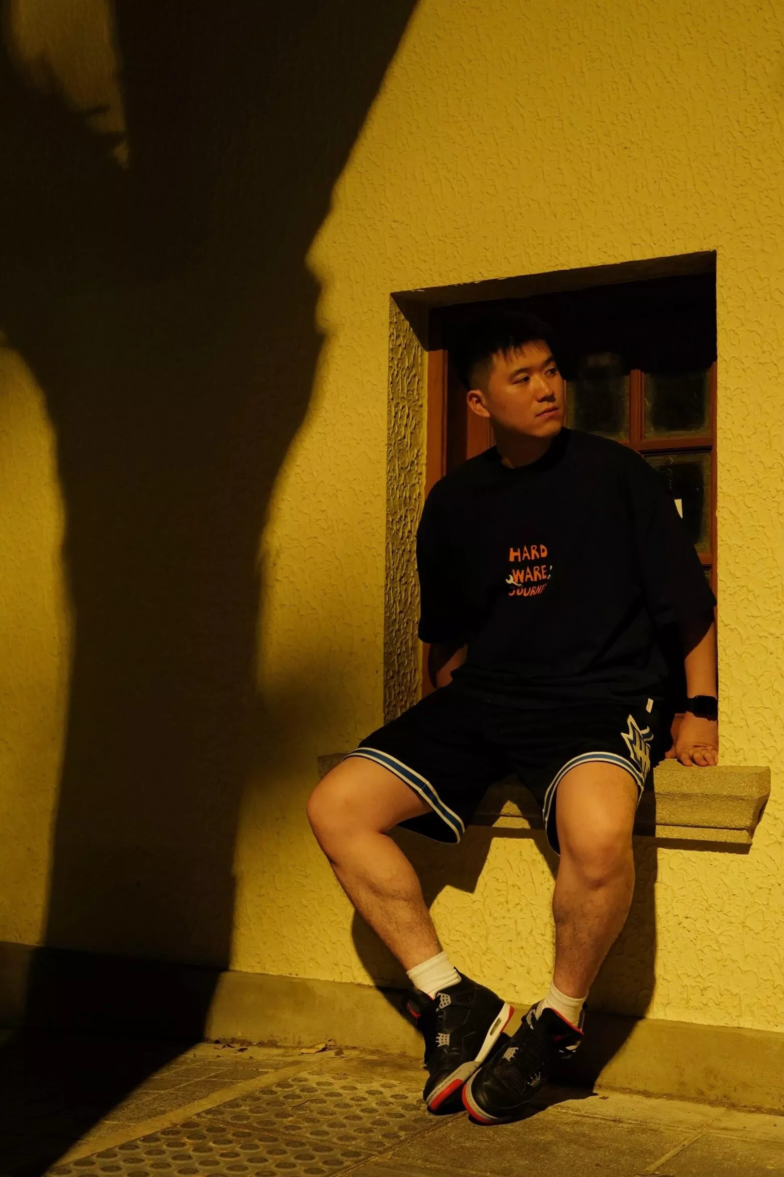 언디피티드 복고 무드의 더블 메쉬 농구 하프 팬츠 상세 이미지 25