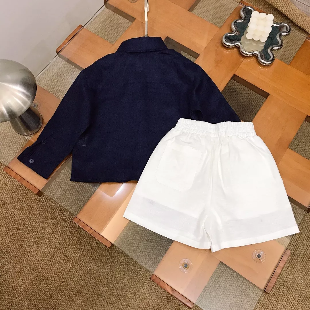 랄프로렌 자수 포인트 카라 셔츠와 린넨 하프 팬츠 세트 상세 이미지 9