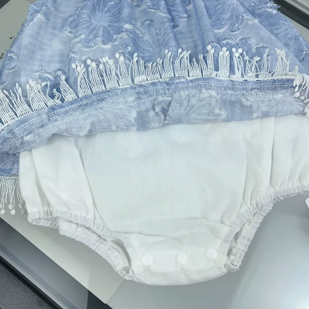 샤넬 배색 디테일의 유아 바디수트 상세 이미지 8