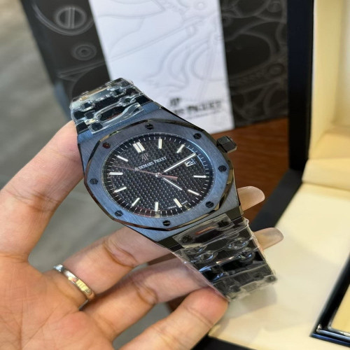 오데마피게 로열오크 블랙 그랑드 타피스리 41mm 메탈 워치
