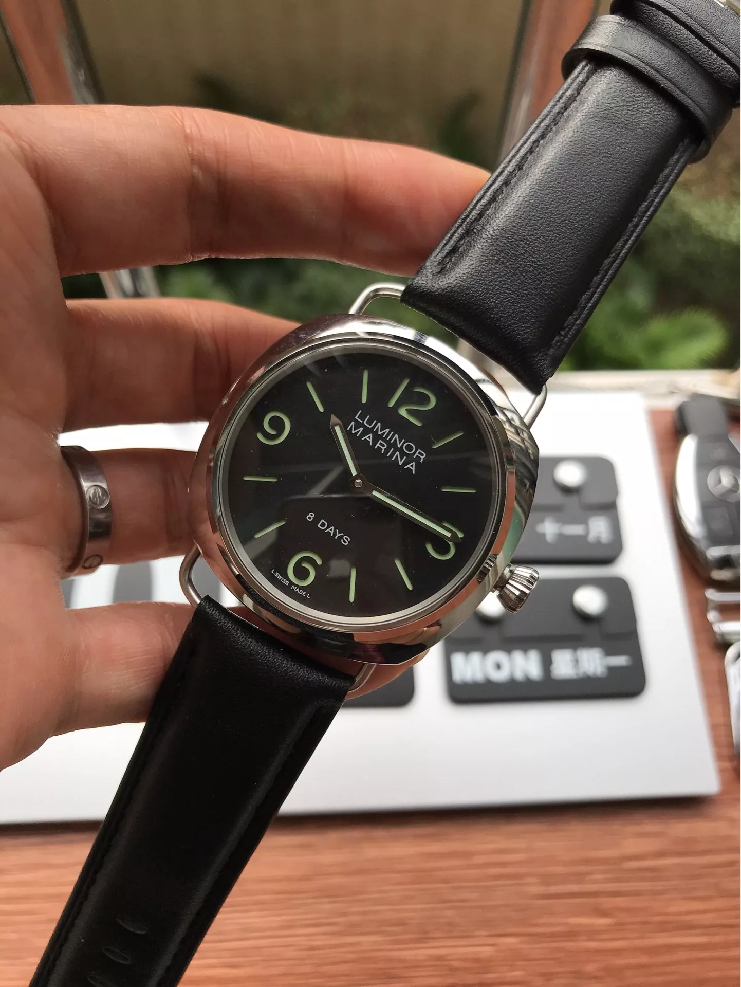 파네라이 1950 시리즈 데이트 44mm 오토매틱 가죽 워치 상세 이미지 5