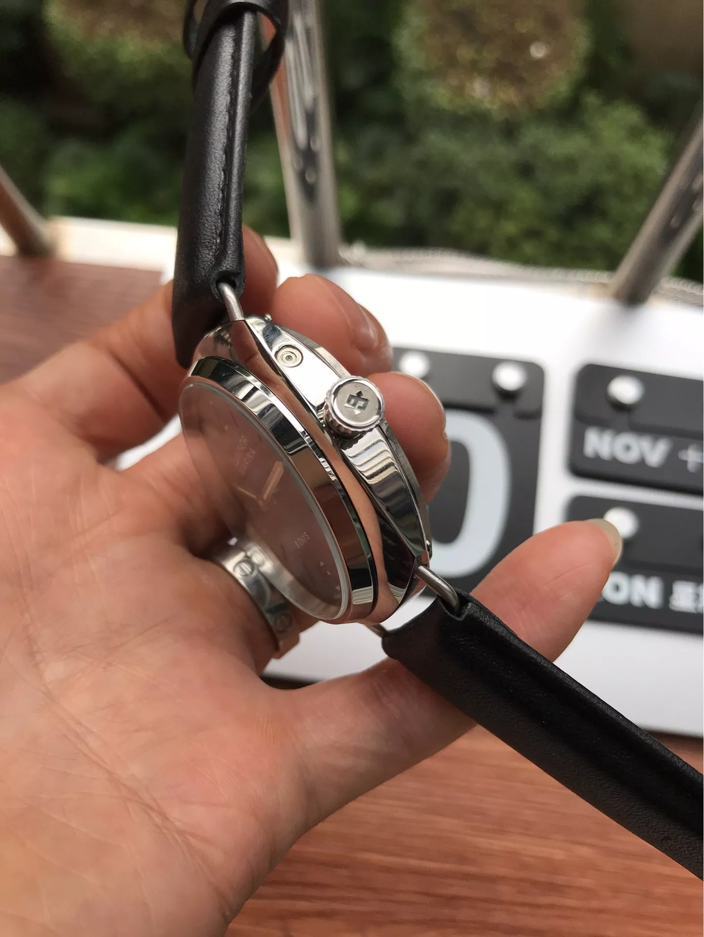 파네라이 1950 시리즈 데이트 44mm 오토매틱 가죽 워치 상세 이미지 6