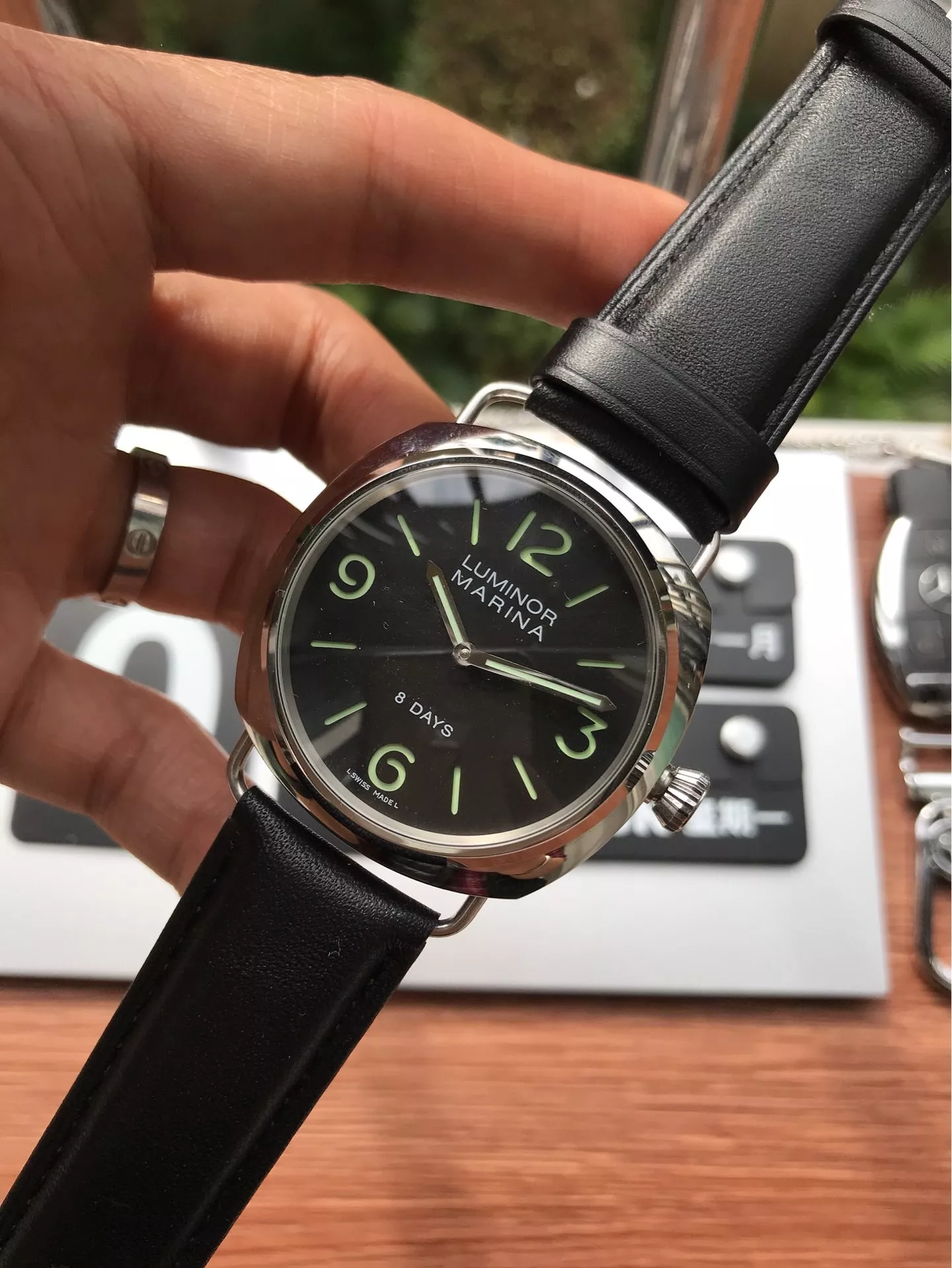 파네라이 1950 시리즈 데이트 44mm 오토매틱 가죽 워치 상세 이미지 3