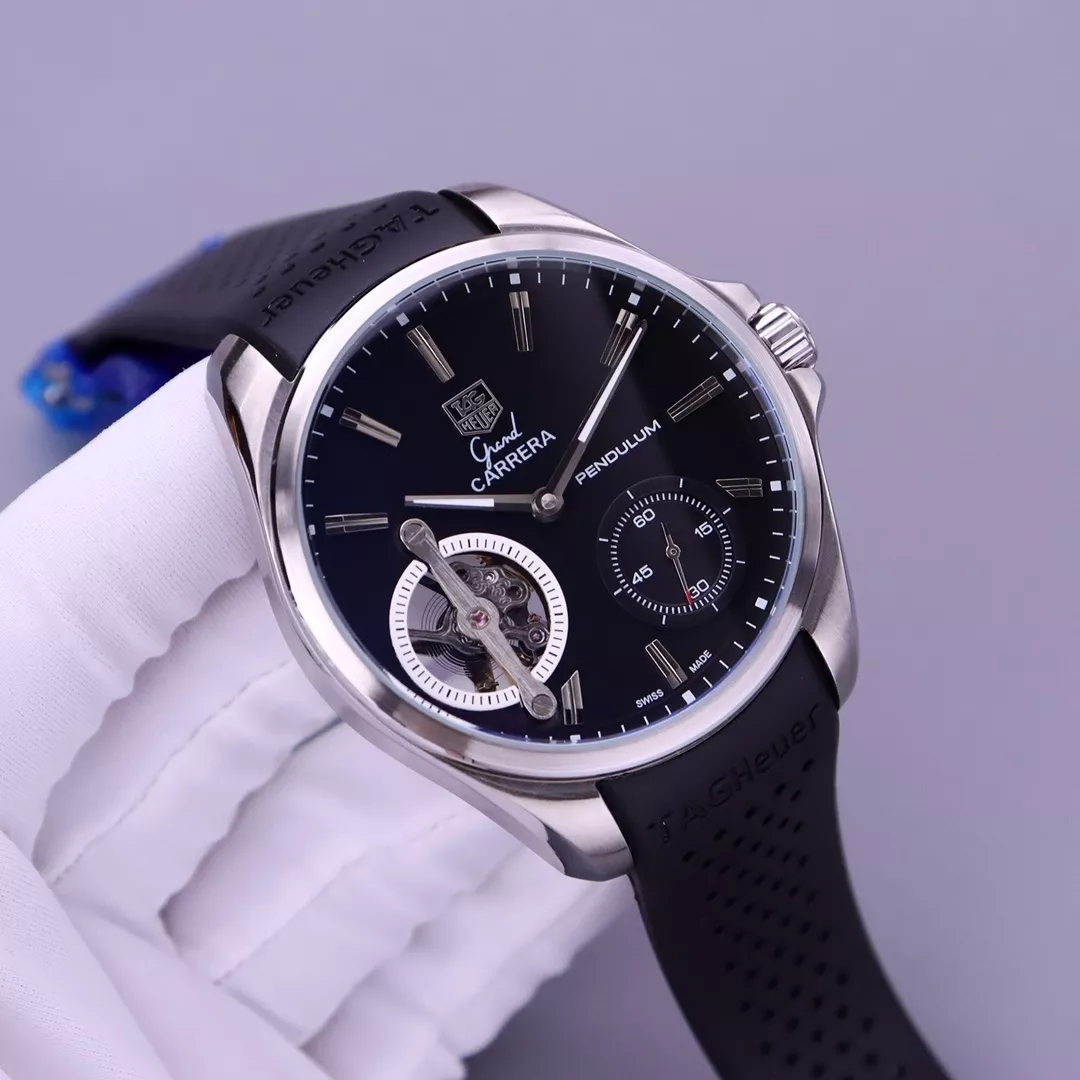 태그호이어 까레라 45mm 316L 스틸 수동 기계식 워치 상세 이미지 3