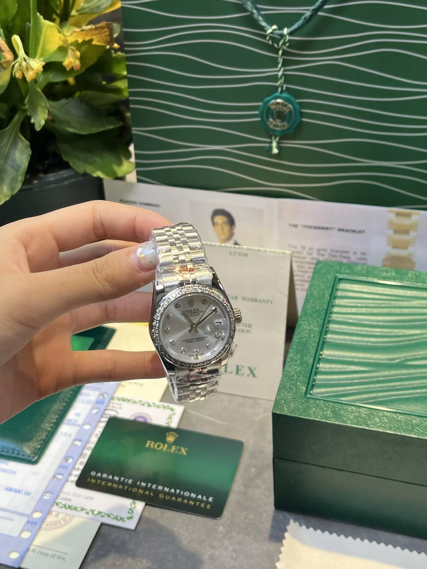 롤렉스 로그 시리즈 31mm 쿼츠 메탈 워치 상세 이미지 6