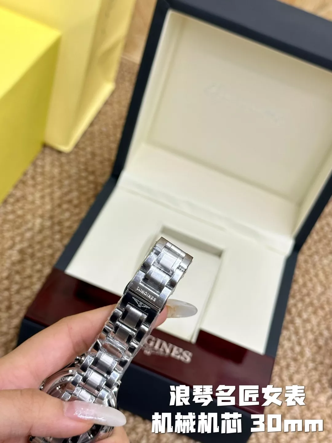 론진 마스터 컬렉션 문페이즈 33mm 오토매틱 워치 상세 이미지 5