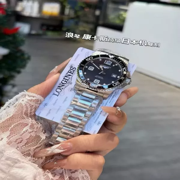 론진 콘퀘스트 세라믹 베젤 오토매틱 41mm 워치