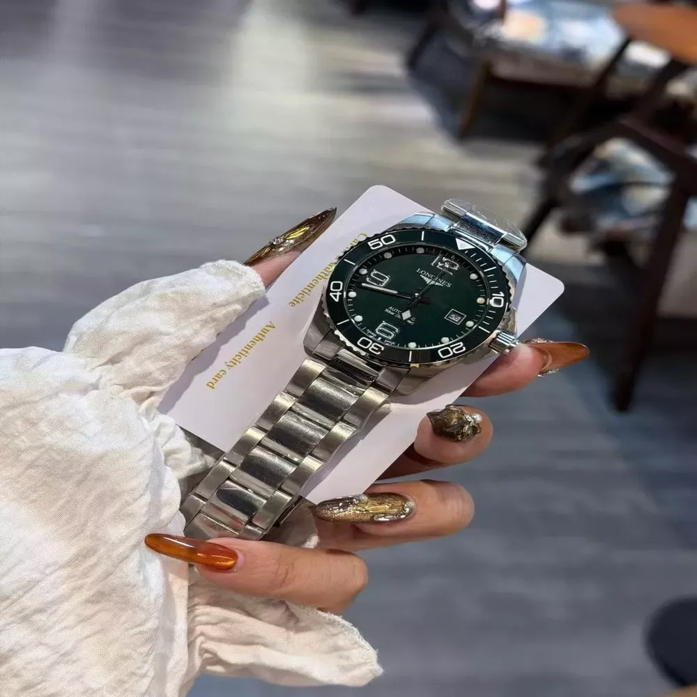 론진 콘퀘스트 세라믹 베젤 41mm 오토매틱 워치
