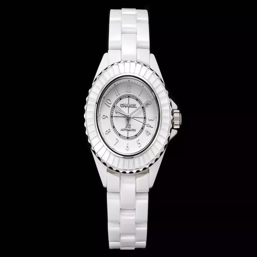 샤넬 J12 33mm 다이아 베젤 세라믹 오토매틱 워치