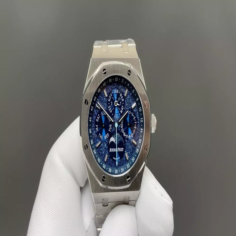 오데마피게 로열오크 26574ST 블루 다이얼 41mm 메탈 워치