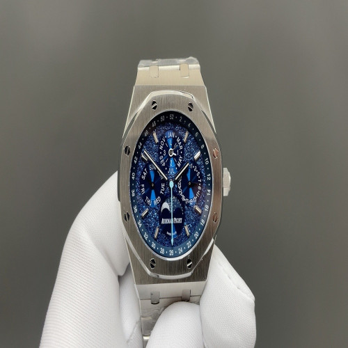 오데마피게 로열오크 26574ST 블루 다이얼 41mm 메탈 워치