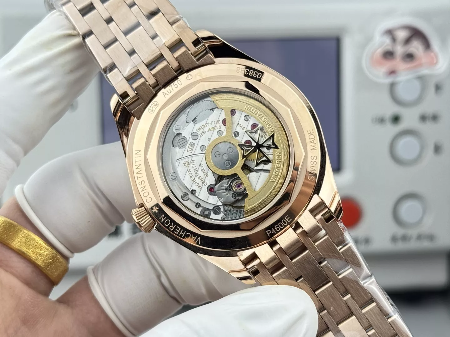 바쉐론콘스탄틴 오버시즈 식스티 스타일 40mm 메탈 오토매틱 워치 상세 이미지 8