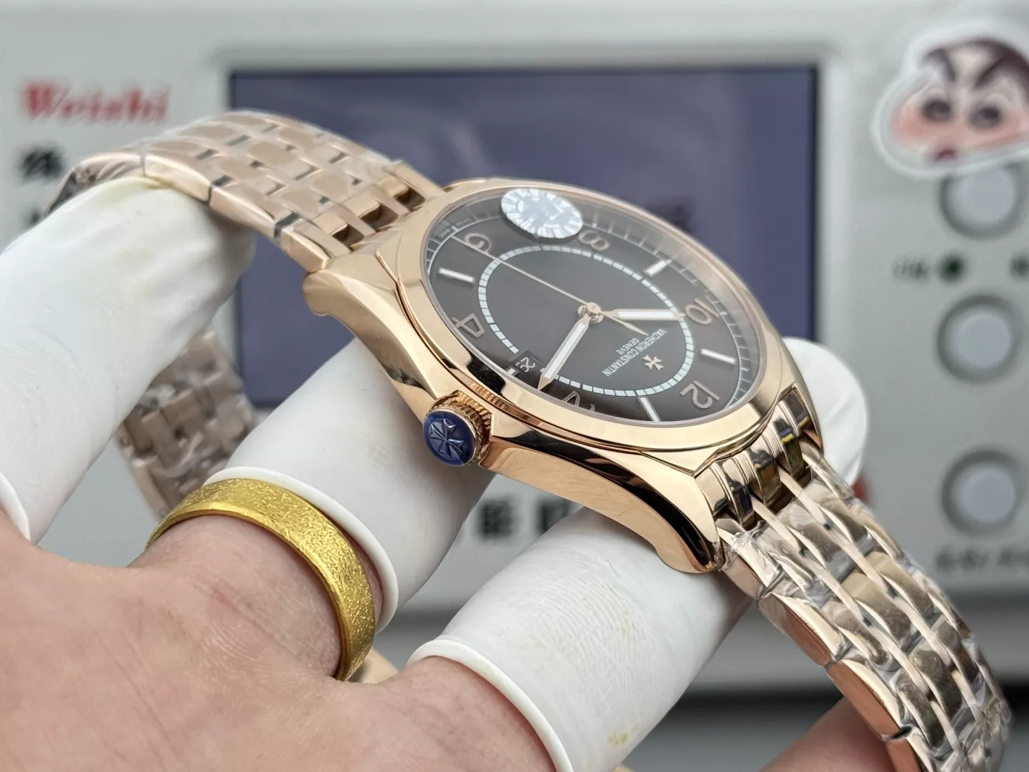 바쉐론콘스탄틴 오버시즈 식스티 스타일 40mm 메탈 오토매틱 워치 상세 이미지 7