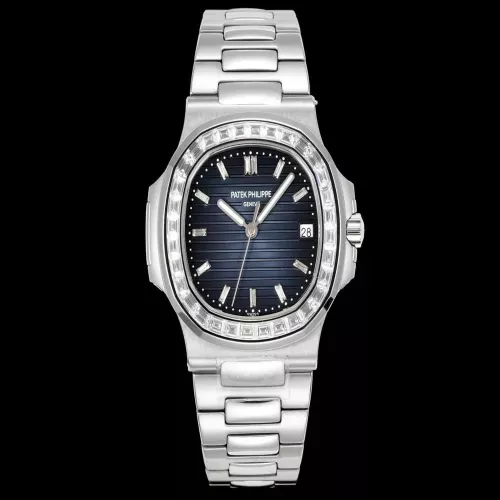 파텍필립 노틸러스 5711 다이아몬드 베젤 40mm 메탈 워치