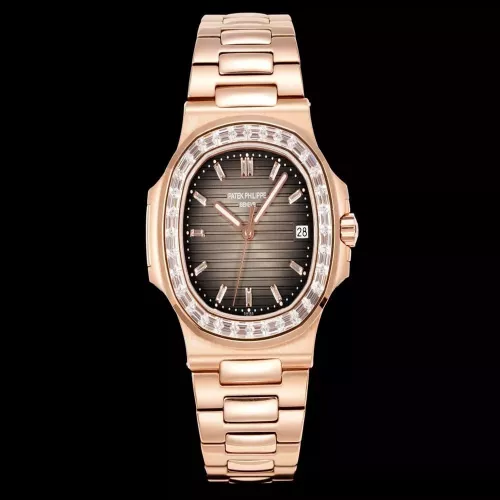 파텍필립 노틸러스 5711 다이아몬드 베젤 40mm 메탈 워치