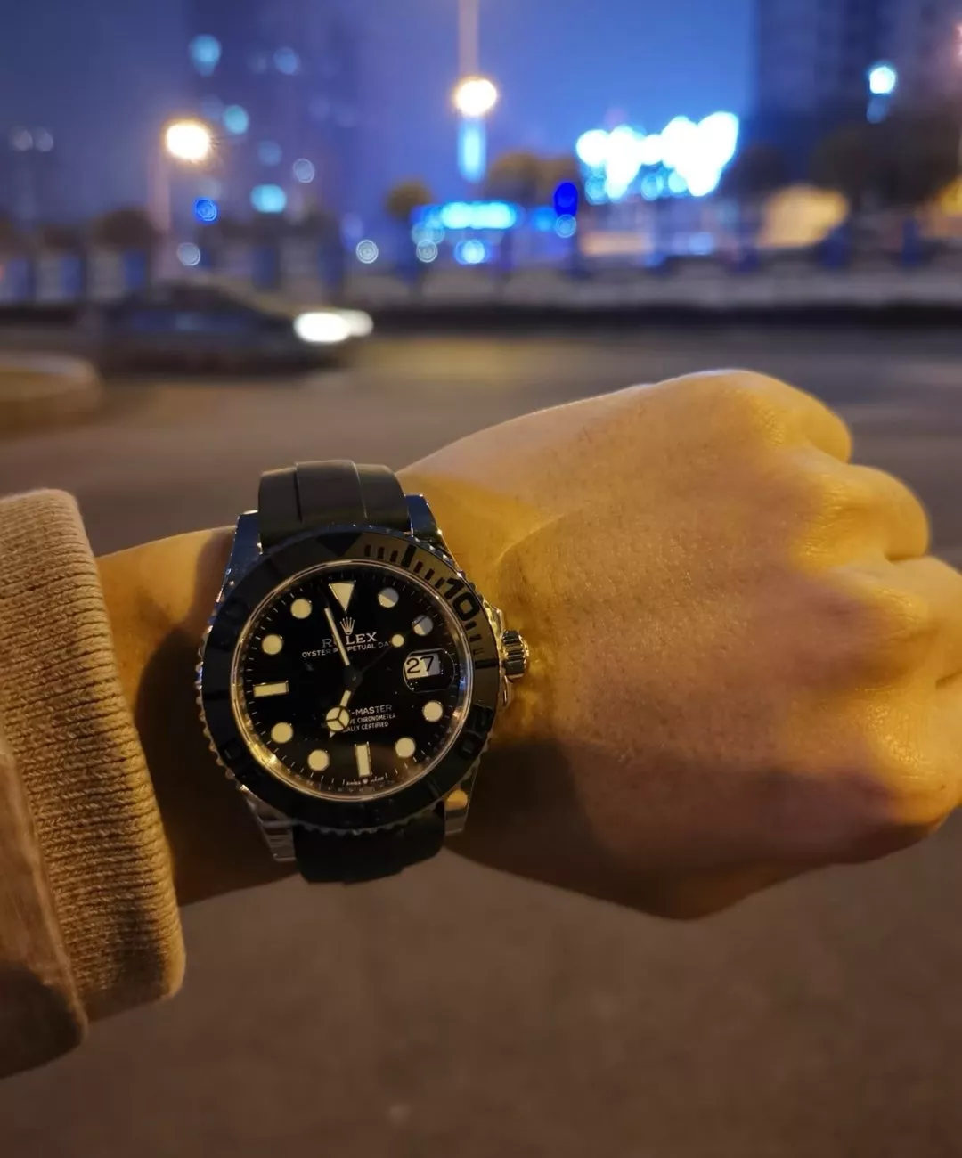 롤렉스 요트마스터 42mm 세라믹 베젤 러버 스트랩 워치 상세 이미지 40