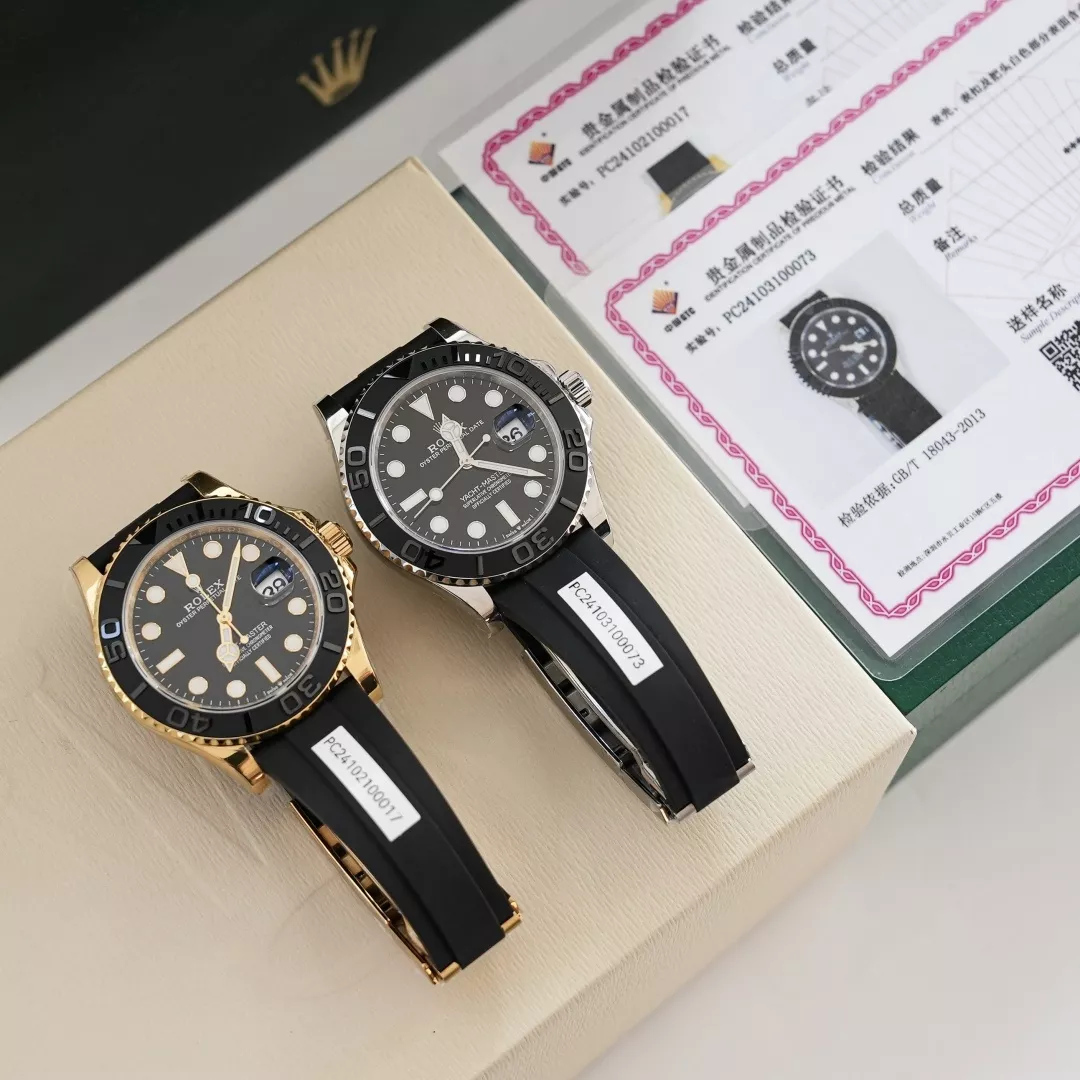 롤렉스 요트마스터 42mm 세라믹 베젤 러버 스트랩 워치 상세 이미지 23