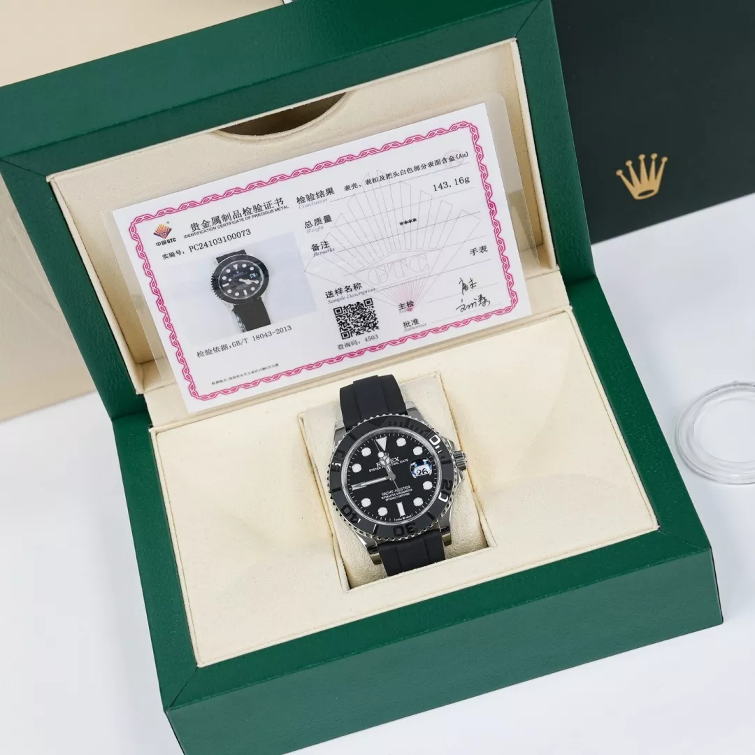 롤렉스 요트마스터 42mm 세라믹 베젤 러버 스트랩 워치 상세 이미지 15