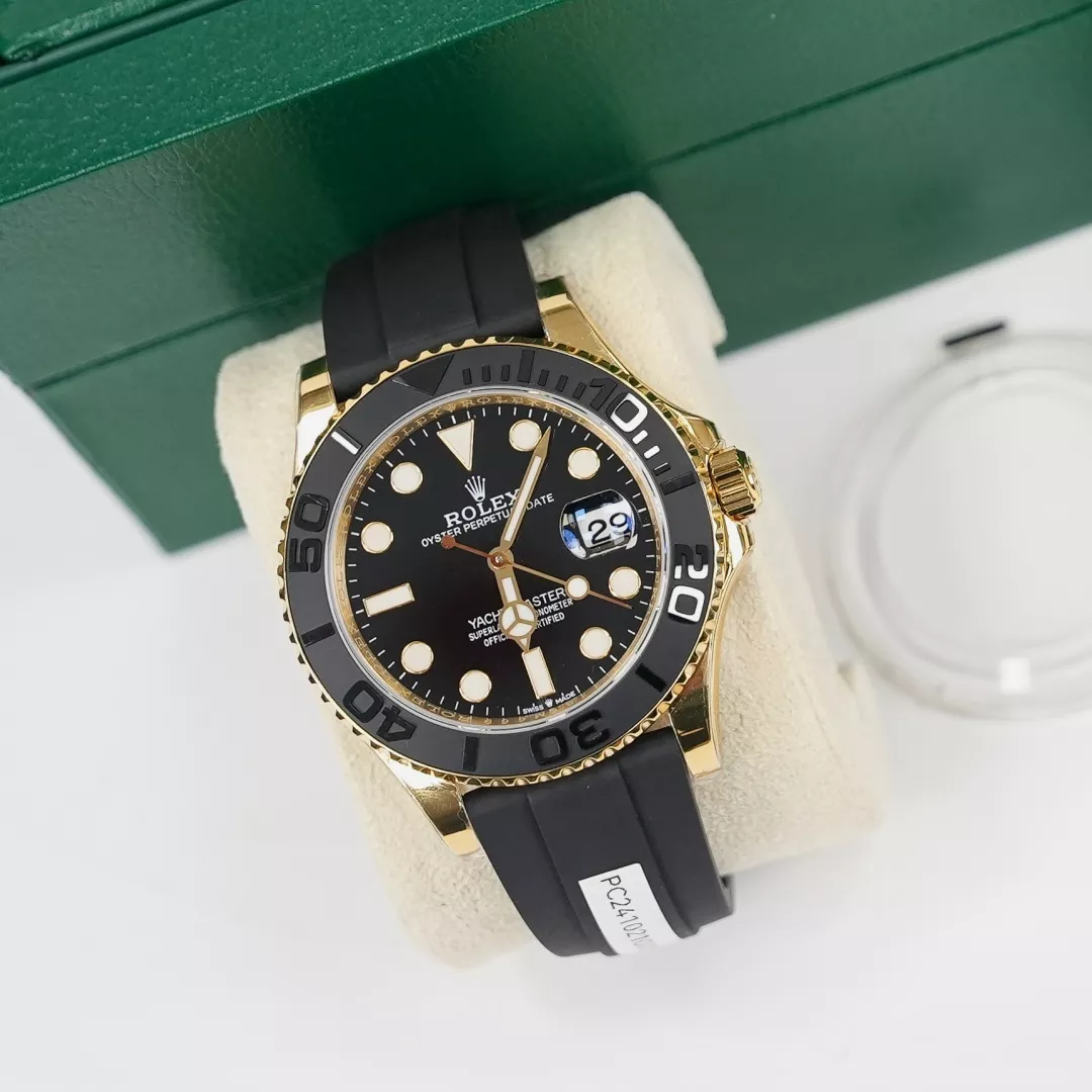 롤렉스 요트마스터 42mm 세라믹 베젤 러버 스트랩 워치 상세 이미지 10