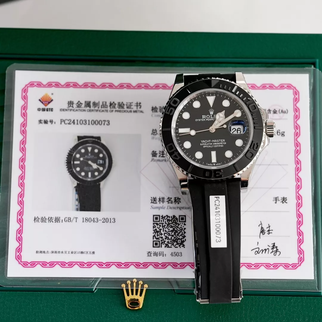 롤렉스 요트마스터 42mm 세라믹 베젤 러버 스트랩 워치 상세 이미지 19
