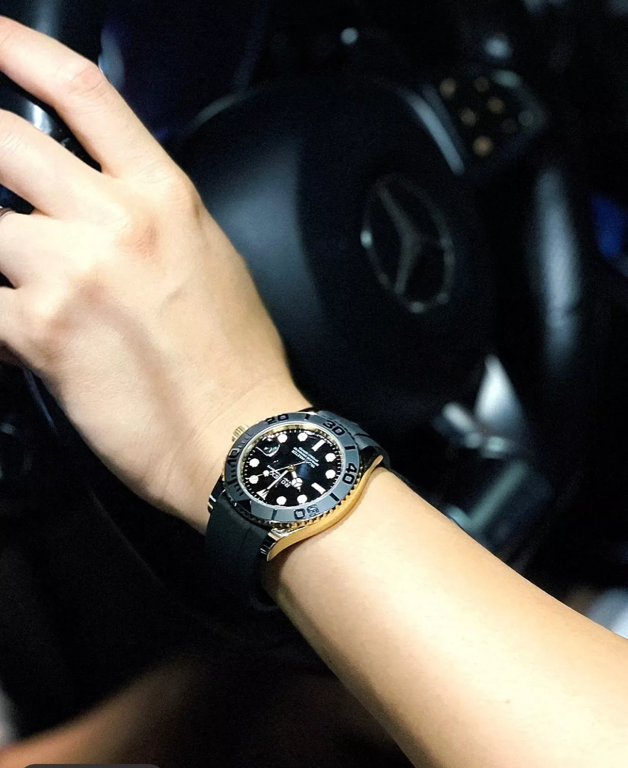 롤렉스 요트마스터 42mm 세라믹 베젤 러버 스트랩 워치 상세 이미지 30