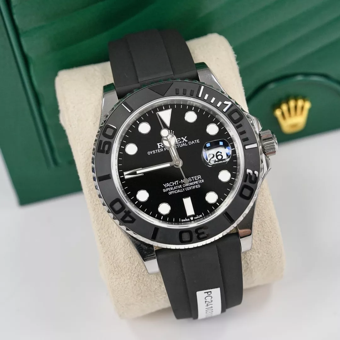 롤렉스 요트마스터 42mm 세라믹 베젤 러버 스트랩 워치 상세 이미지 20