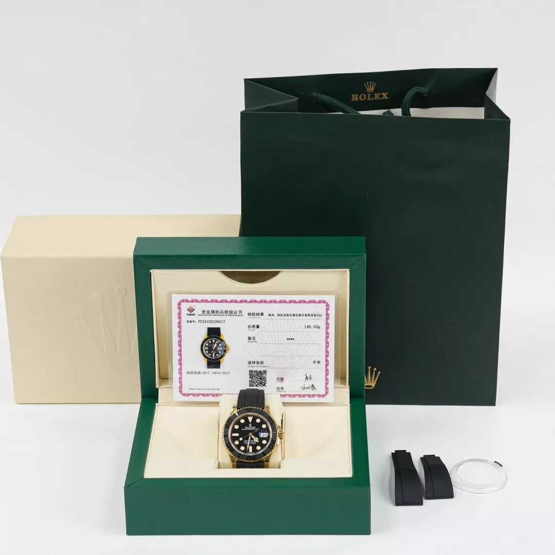 롤렉스 요트마스터 42mm 세라믹 베젤 러버 스트랩 워치 상세 이미지 5