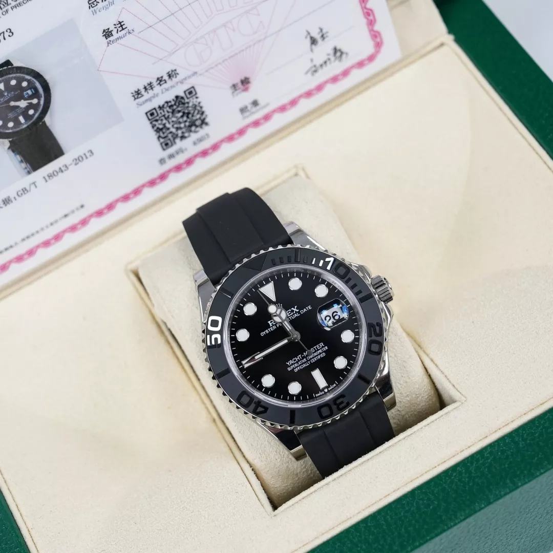 롤렉스 요트마스터 42mm 세라믹 베젤 러버 스트랩 워치 상세 이미지 16