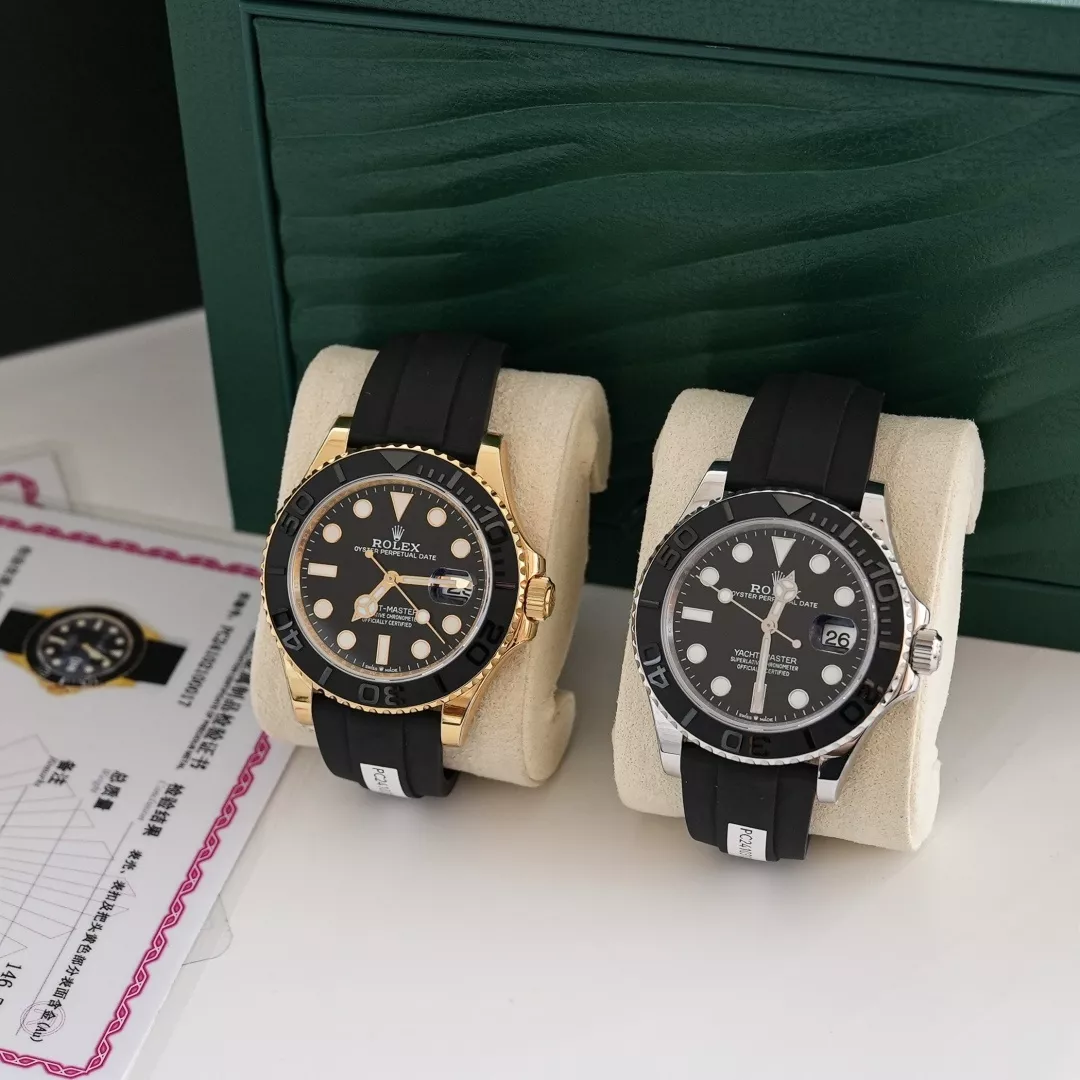 롤렉스 요트마스터 42mm 세라믹 베젤 러버 스트랩 워치 상세 이미지 25