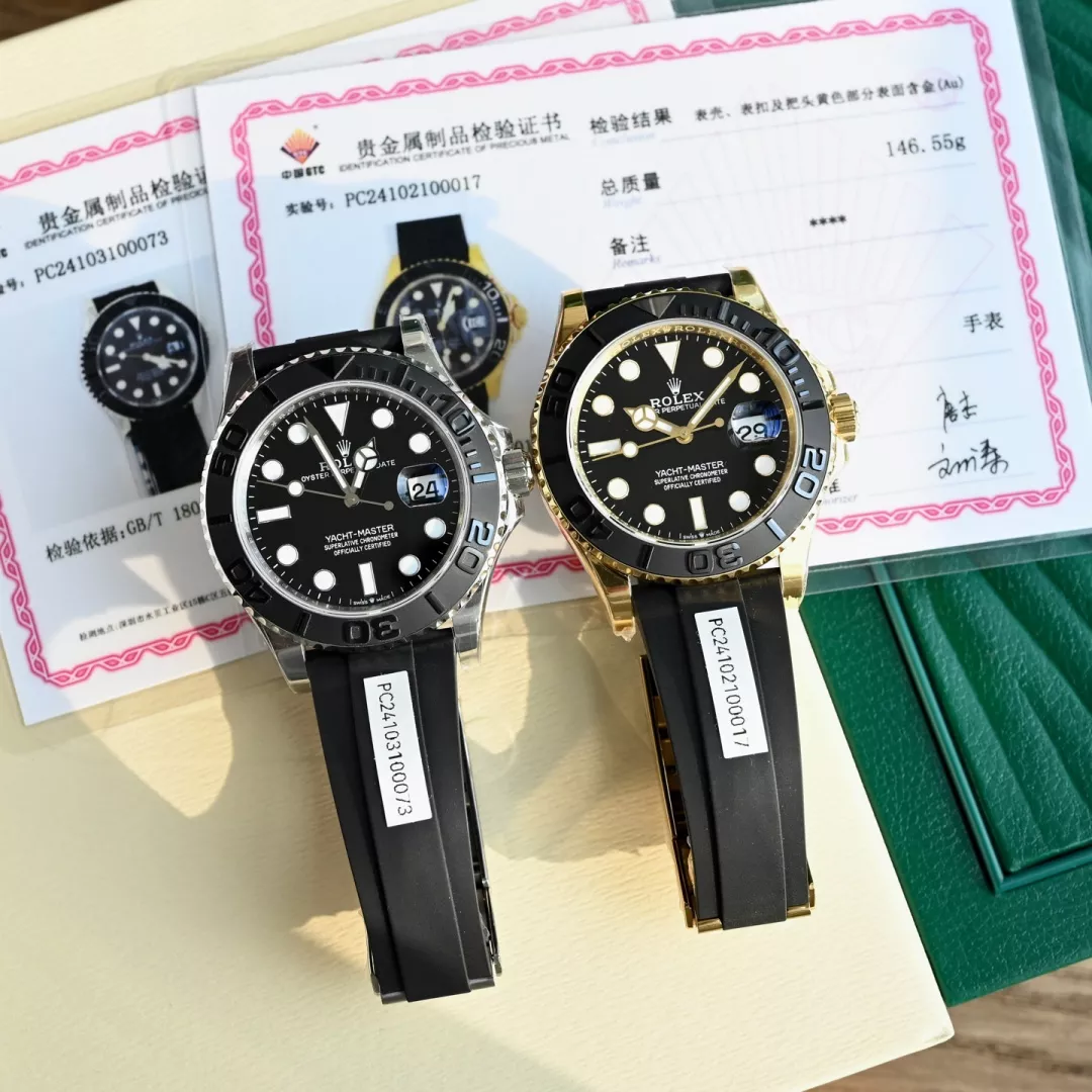 롤렉스 요트마스터 42mm 세라믹 베젤 러버 스트랩 워치 상세 이미지 3