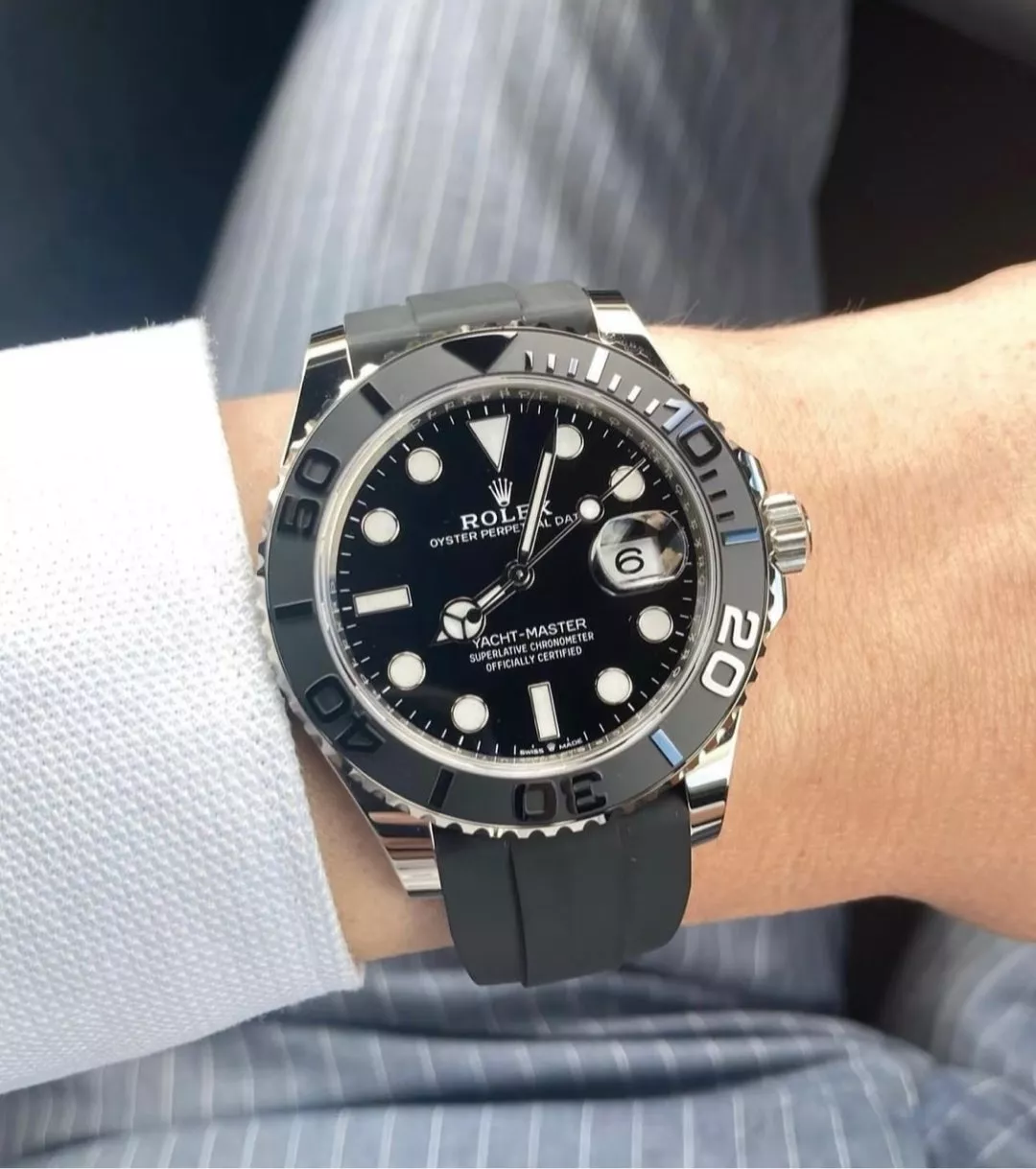 롤렉스 요트마스터 42mm 세라믹 베젤 러버 스트랩 워치 상세 이미지 38