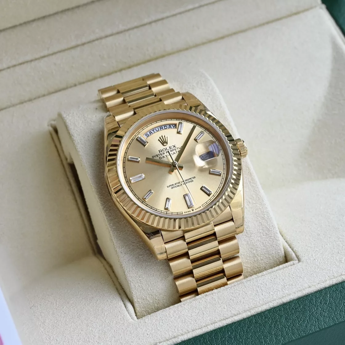 롤렉스 데이데이트 프레지던트 40mm 골드 톤 메탈 워치 상세 이미지 10