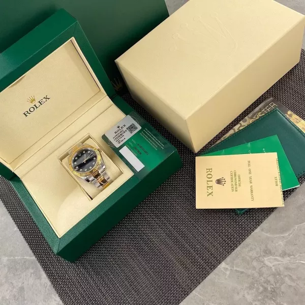 롤렉스 데이트저스트 41mm 블랙 다이얼 메탈 워치